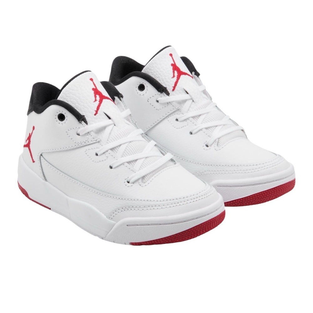 White and Red Sneakers For Kids F